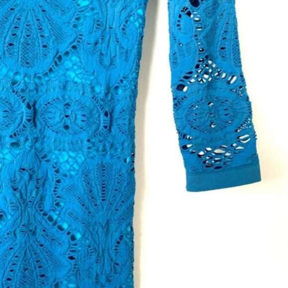 INTIMATELY FREE PEOPLE Teal Lace Dress‎  3/4 Sleeve Size XS/S - Picture 3 of 5